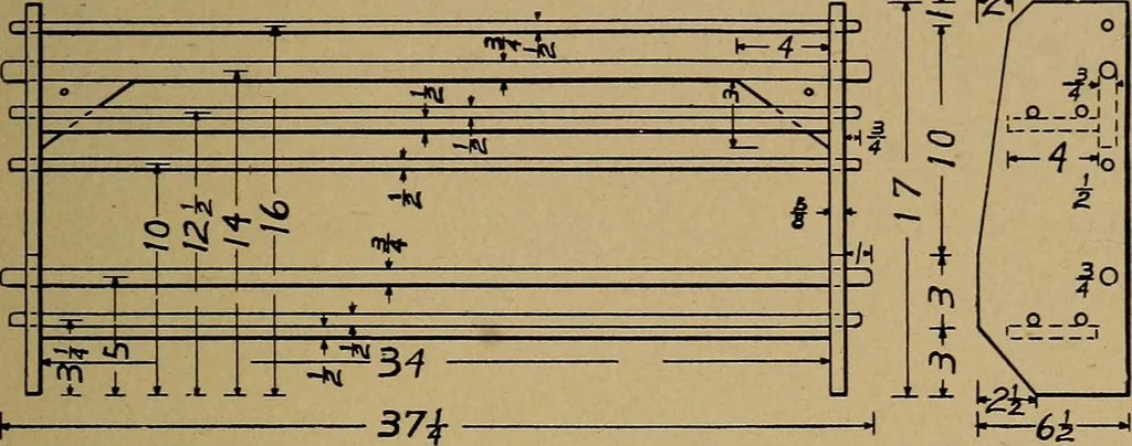 An illustration from Woodwork for the grades, for use in manual training classes; fully illustrated with three hundred half-tone engravings from actual shop practice, and many working drawings of educational shop problems, 1913, leaf 174