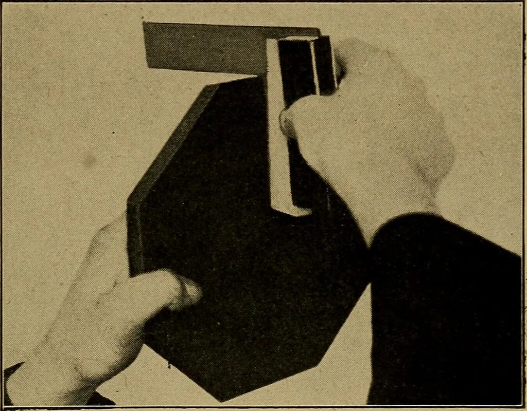 An illustration from Woodwork for the grades, for use in manual training classes; fully illustrated with three hundred half-tone engravings from actual shop practice, and many working drawings of educational shop problems, 1913, leaf 208