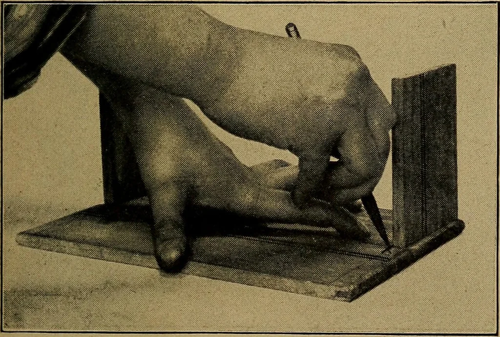 An illustration from Woodwork for the grades, for use in manual training classes; fully illustrated with three hundred half-tone engravings from actual shop practice, and many working drawings of educational shop problems, 1913, leaf 212