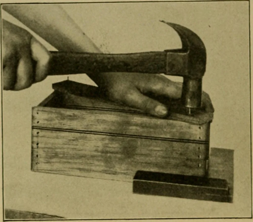 An illustration from Woodwork for the grades, for use in manual training classes; fully illustrated with three hundred half-tone engravings from actual shop practice, and many working drawings of educational shop problems, 1913, leaf 213