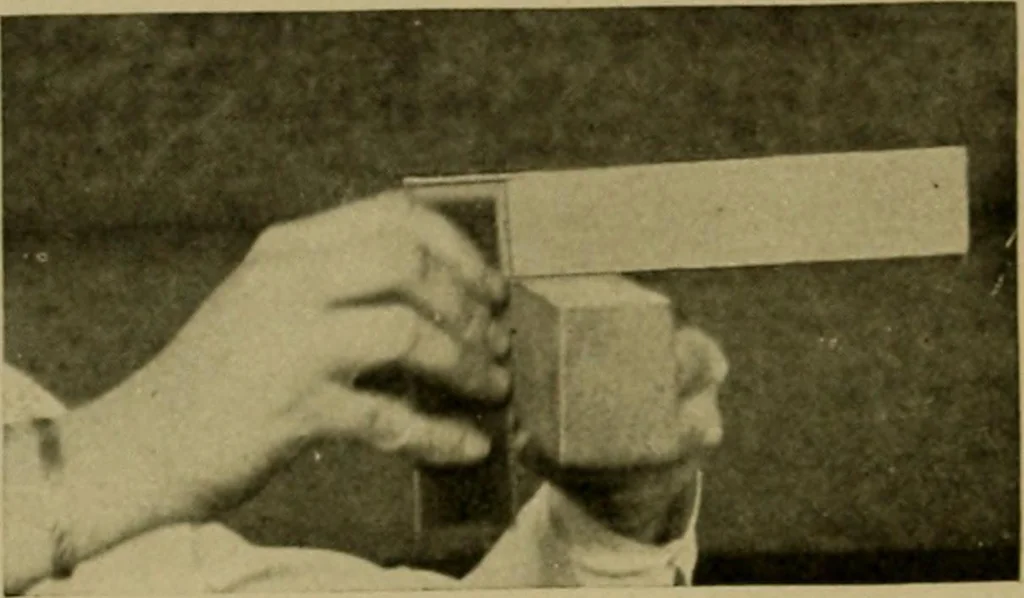 An illustration from Woodwork for the grades, for use in manual training classes; fully illustrated with three hundred half-tone engravings from actual shop practice, and many working drawings of educational shop problems, 1913, leaf 45
