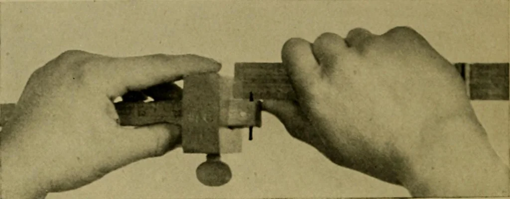 An illustration from Woodwork for the grades, for use in manual training classes; fully illustrated with three hundred half-tone engravings from actual shop practice, and many working drawings of educational shop problems, 1913, leaf 47