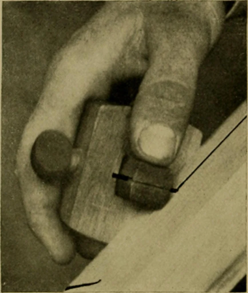 An illustration from Woodwork for the grades, for use in manual training classes; fully illustrated with three hundred half-tone engravings from actual shop practice, and many working drawings of educational shop problems, 1913, leaf 51