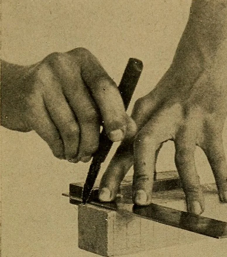 An illustration from Woodwork for the grades, for use in manual training classes; fully illustrated with three hundred half-tone engravings from actual shop practice, and many working drawings of educational shop problems, 1913, leaf 62