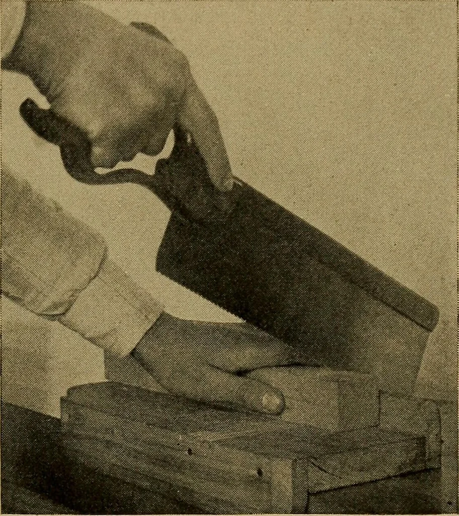 An illustration from Woodwork for the grades, for use in manual training classes; fully illustrated with three hundred half-tone engravings from actual shop practice, and many working drawings of educational shop problems, 1913, leaf 64