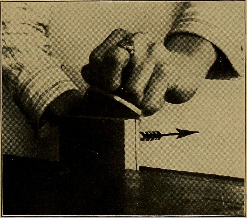 An illustration from Woodwork for the grades, for use in manual training classes; fully illustrated with three hundred half-tone engravings from actual shop practice, and many working drawings of educational shop problems, 1913, leaf 78