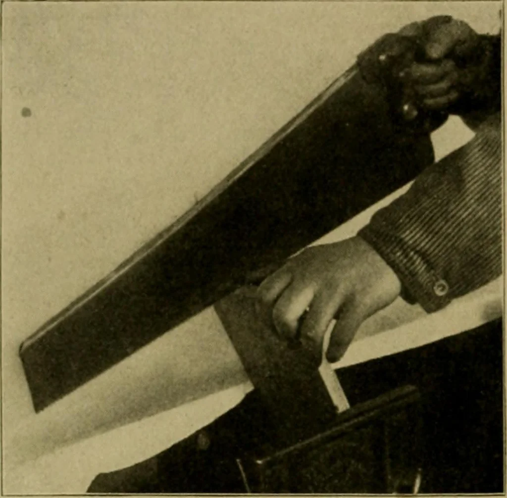 An illustration from Woodwork for the grades, for use in manual training classes; fully illustrated with three hundred half-tone engravings from actual shop practice, and many working drawings of educational shop problems, 1913, leaf 83