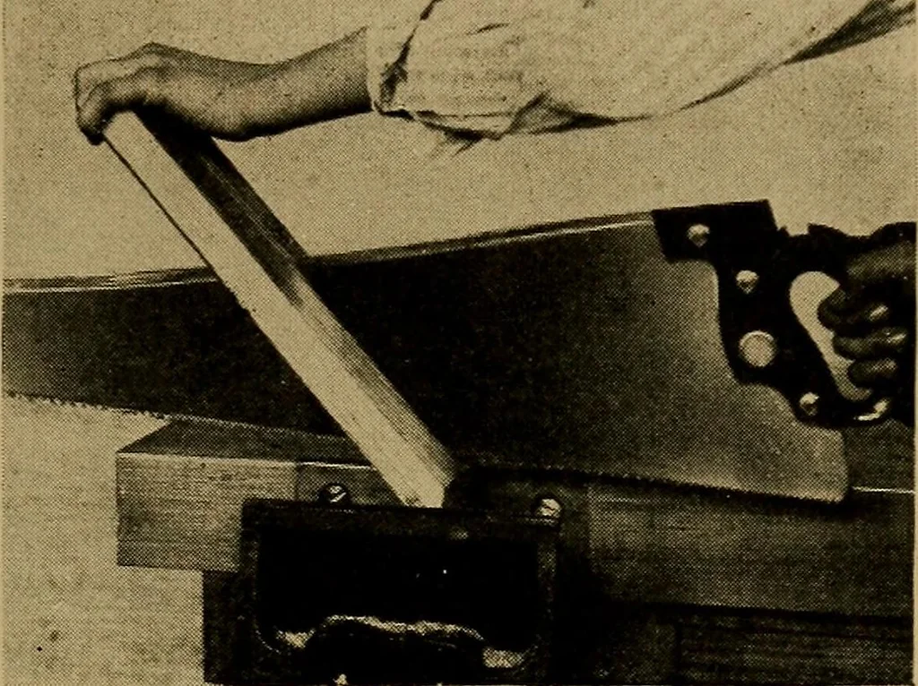 An illustration from Woodwork for the grades, for use in manual training classes; fully illustrated with three hundred half-tone engravings from actual shop practice, and many working drawings of educational shop problems, 1913, leaf 84