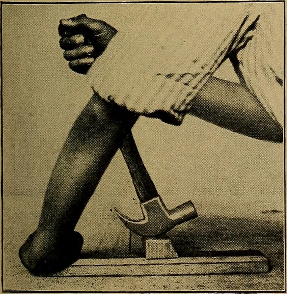 An illustration from Woodwork for the grades, for use in manual training classes; fully illustrated with three hundred half-tone engravings from actual shop practice, and many working drawings of educational shop problems, 1913, leaf 88