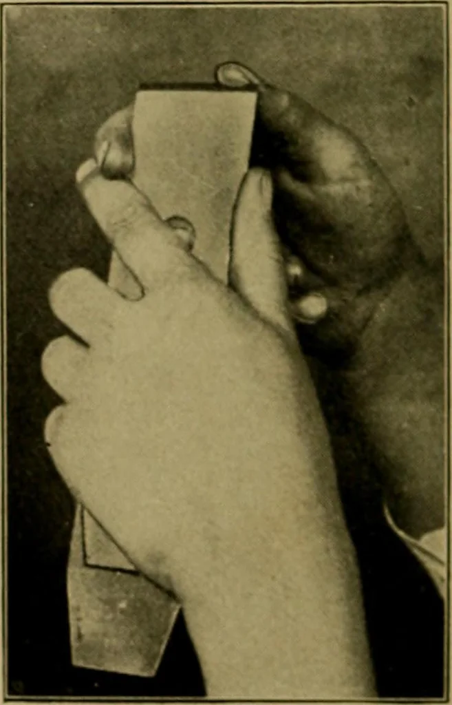 An illustration from Woodwork for the grades, for use in manual training classes; fully illustrated with three hundred half-tone engravings from actual shop practice, and many working drawings of educational shop problems, 1913, leaf 93