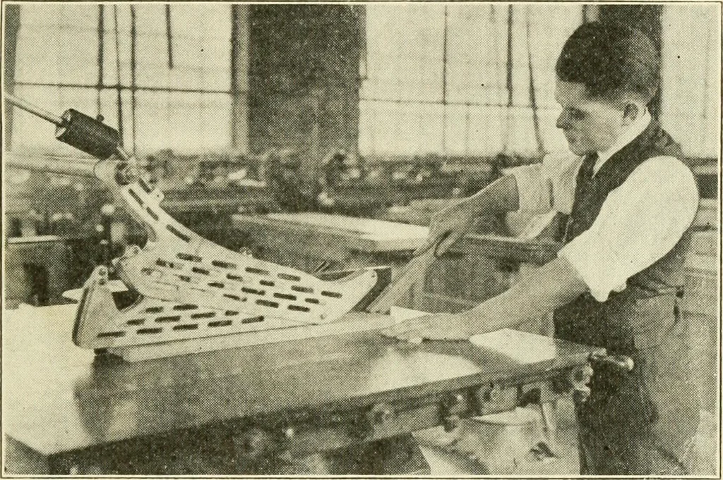An illustration from Woodwork for secondary schools; a text-book for high schools and colleges, prevocational and elementary industrial schools, 1916, leaf 102