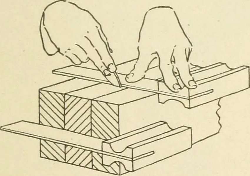 An illustration from Woodwork for secondary schools; a text-book for high schools and colleges, prevocational and elementary industrial schools, 1916, leaf 158