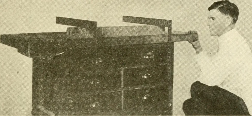 An illustration from Woodwork for secondary schools; a text-book for high schools and colleges, prevocational and elementary industrial schools, 1916, leaf 260
