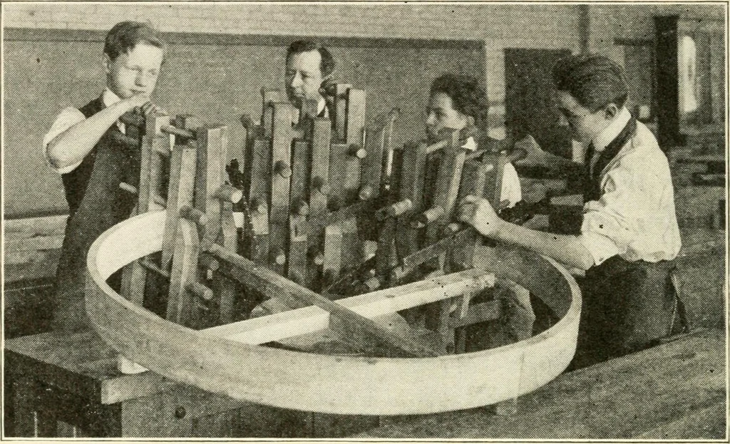 An illustration from Woodwork for secondary schools; a text-book for high schools and colleges, prevocational and elementary industrial schools, 1916, leaf 281