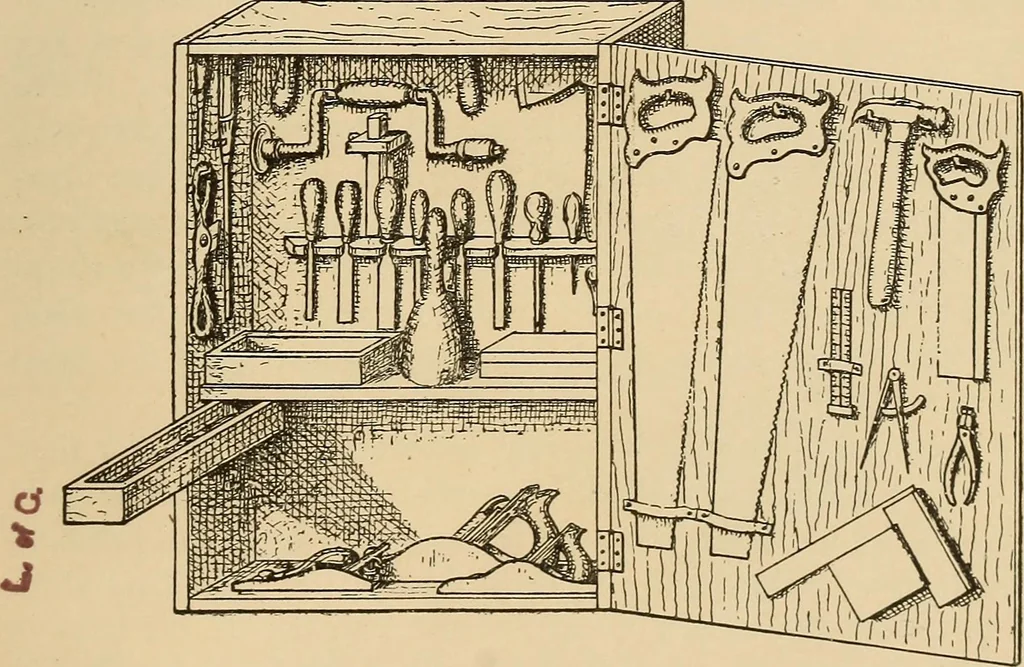 An illustration from Woodworking for beginners; a manual for amateurs, 1900, leaf 114
