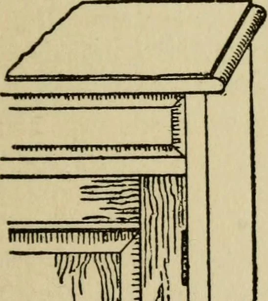 An illustration from Woodwork joints; how they are set out, how made and where used; with four hundred and thirty illustrations and a complete index of eleven hundred references, 1921, leaf 112