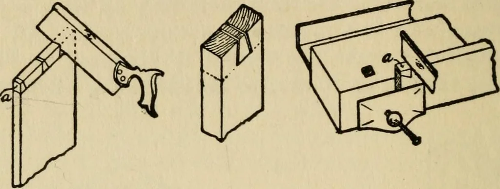 An illustration from Woodwork joints; how they are set out, how made and where used; with four hundred and thirty illustrations and a complete index of eleven hundred references, 1921, leaf 135