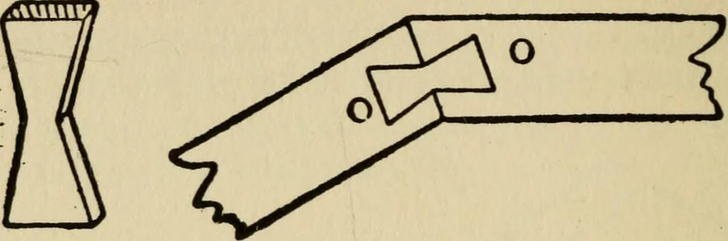 An illustration from Woodwork joints; how they are set out, how made and where used; with four hundred and thirty illustrations and a complete index of eleven hundred references, 1921, leaf 141