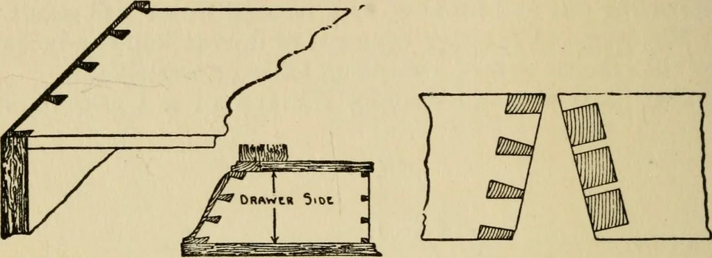 An illustration from Woodwork joints; how they are set out, how made and where used; with four hundred and thirty illustrations and a complete index of eleven hundred references, 1921, leaf 143