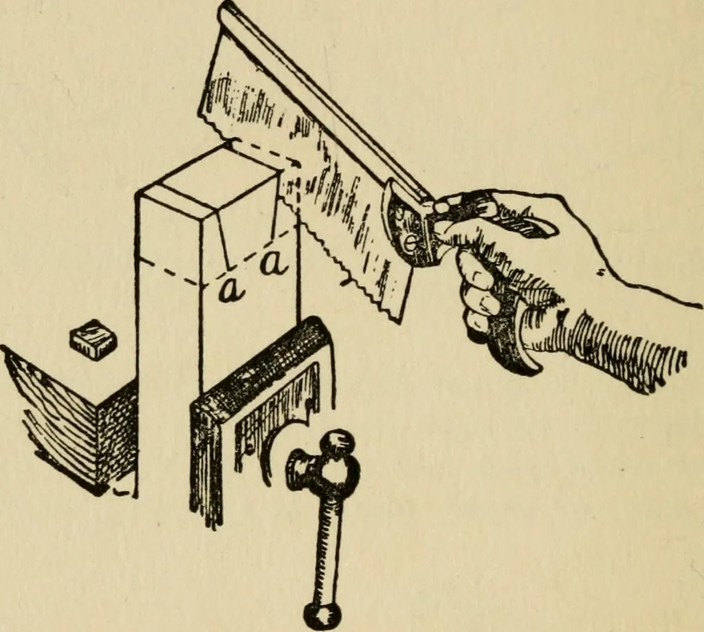 An illustration from Woodwork joints; how they are set out, how made and where used; with four hundred and thirty illustrations and a complete index of eleven hundred references, 1921, leaf 149