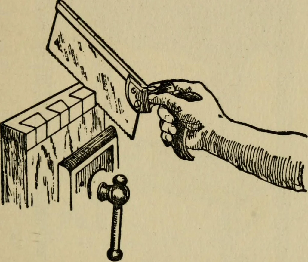 An illustration from Woodwork joints; how they are set out, how made and where used; with four hundred and thirty illustrations and a complete index of eleven hundred references, 1921, leaf 154