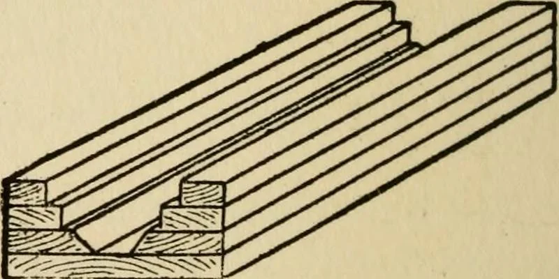 An illustration from Woodwork joints; how they are set out, how made and where used; with four hundred and thirty illustrations and a complete index of eleven hundred references, 1921, leaf 163