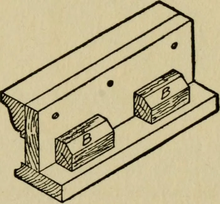 An illustration from Woodwork joints; how they are set out, how made and where used; with four hundred and thirty illustrations and a complete index of eleven hundred references, 1921, leaf 170