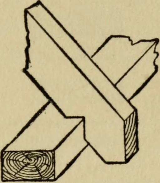 An illustration from Woodwork joints; how they are set out, how made and where used; with four hundred and thirty illustrations and a complete index of eleven hundred references, 1921, leaf 174