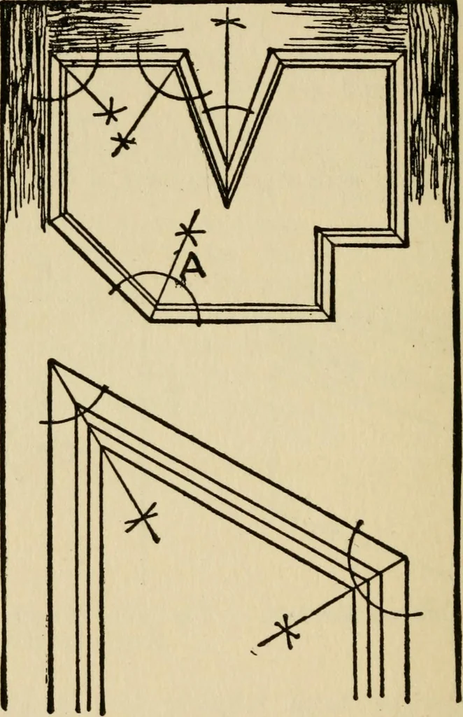 An illustration from Woodwork joints; how they are set out, how made and where used; with four hundred and thirty illustrations and a complete index of eleven hundred references, 1921, leaf 189
