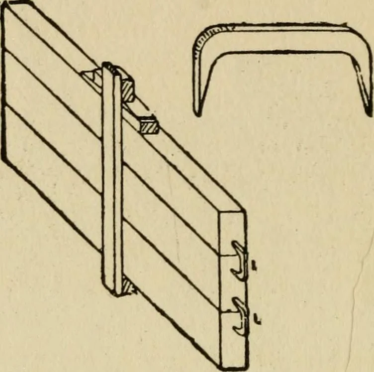 An illustration from Woodwork joints; how they are set out, how made and where used; with four hundred and thirty illustrations and a complete index of eleven hundred references, 1921, leaf 21