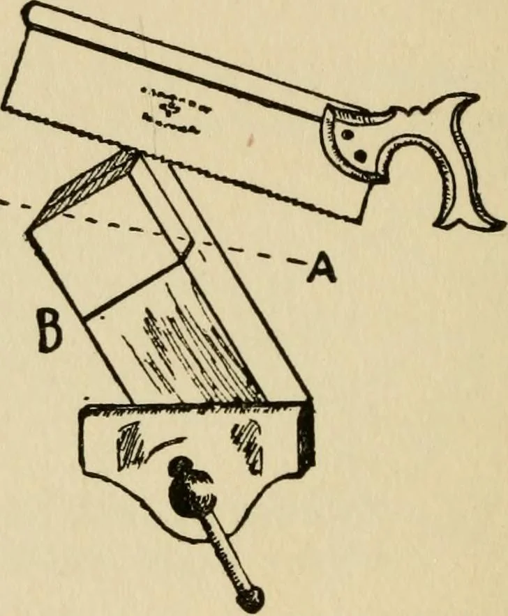 An illustration from Woodwork joints; how they are set out, how made and where used; with four hundred and thirty illustrations and a complete index of eleven hundred references, 1921, leaf 37