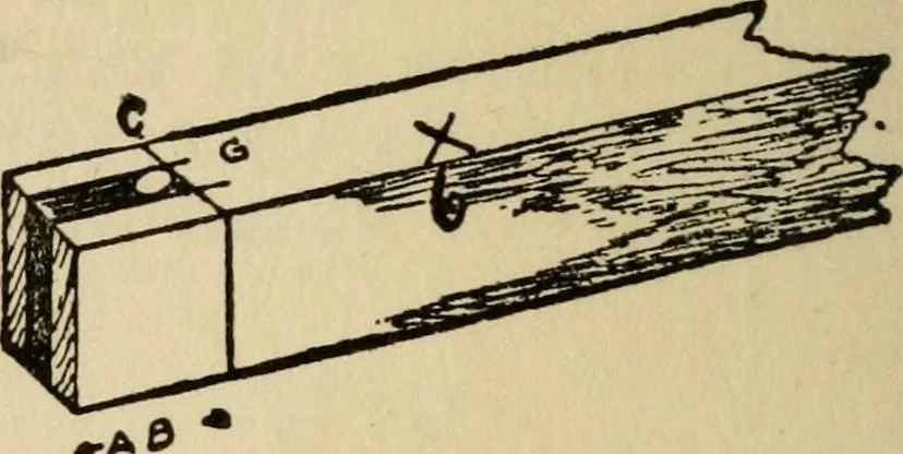 An illustration from Woodwork joints; how they are set out, how made and where used; with four hundred and thirty illustrations and a complete index of eleven hundred references, 1921, leaf 43