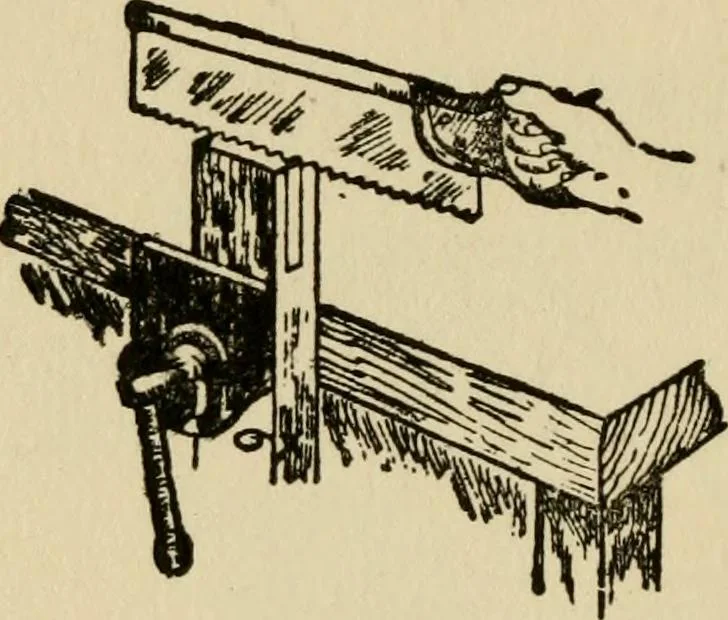 An illustration from Woodwork joints; how they are set out, how made and where used; with four hundred and thirty illustrations and a complete index of eleven hundred references, 1921, leaf 45