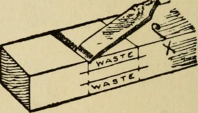 An illustration from Woodwork joints; how they are set out, how made and where used; with four hundred and thirty illustrations and a complete index of eleven hundred references, 1921, leaf 45