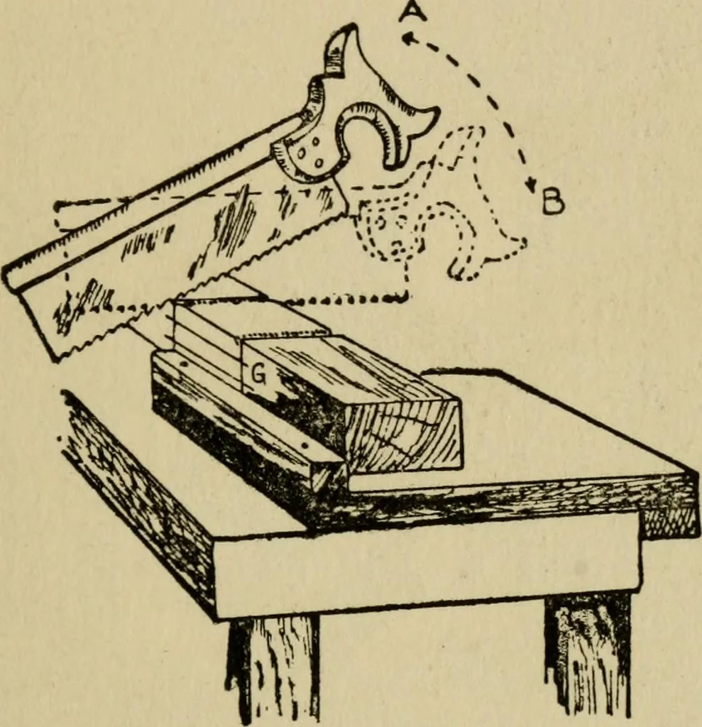 An illustration from Woodwork joints; how they are set out, how made and where used; with four hundred and thirty illustrations and a complete index of eleven hundred references, 1921, leaf 46
