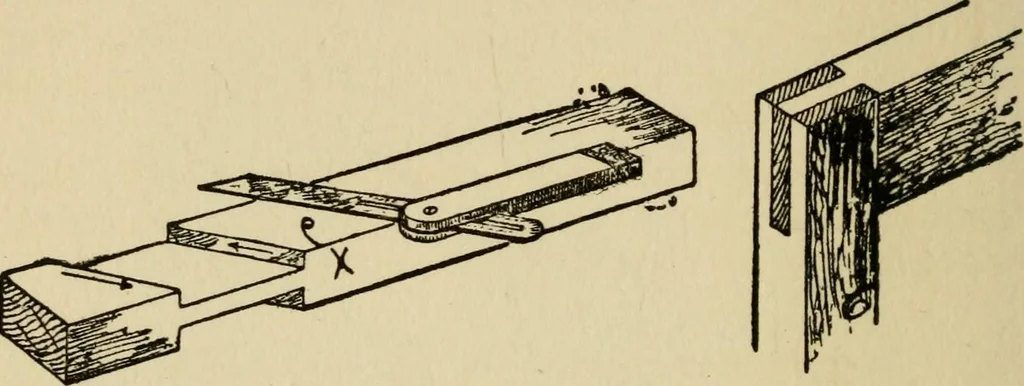 An illustration from Woodwork joints; how they are set out, how made and where used; with four hundred and thirty illustrations and a complete index of eleven hundred references, 1921, leaf 49
