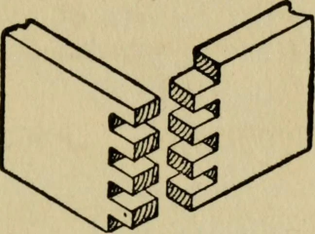 An illustration from Woodwork joints; how they are set out, how made and where used; with four hundred and thirty illustrations and a complete index of eleven hundred references, 1921, leaf 56