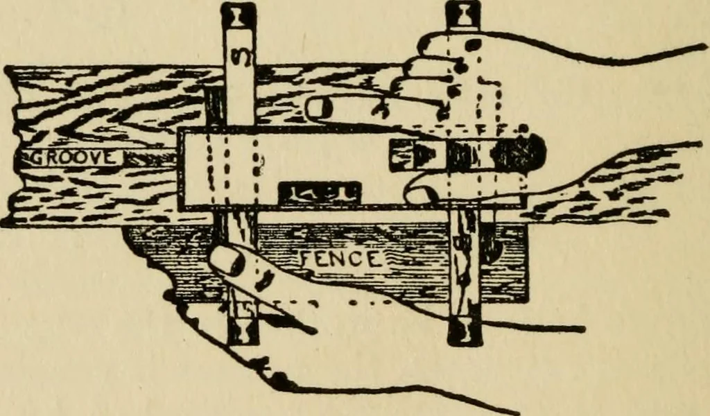 An illustration from Woodwork joints; how they are set out, how made and where used; with four hundred and thirty illustrations and a complete index of eleven hundred references, 1921, leaf 59