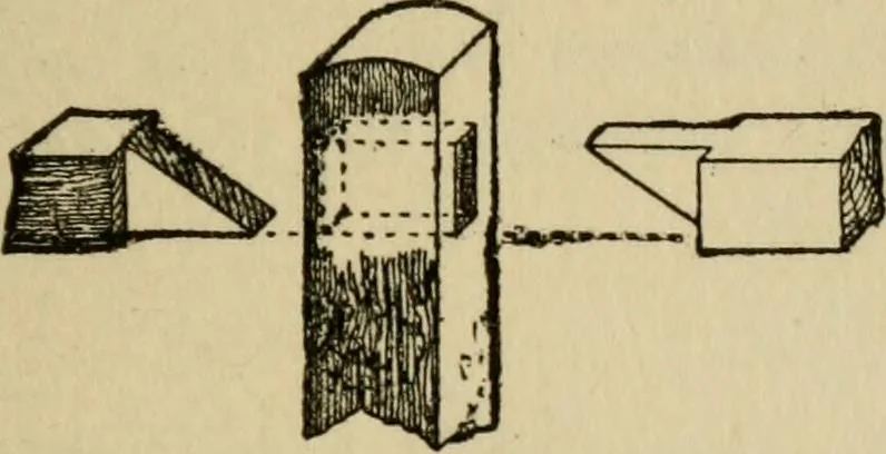 An illustration from Woodwork joints; how they are set out, how made and where used; with four hundred and thirty illustrations and a complete index of eleven hundred references, 1921, leaf 70