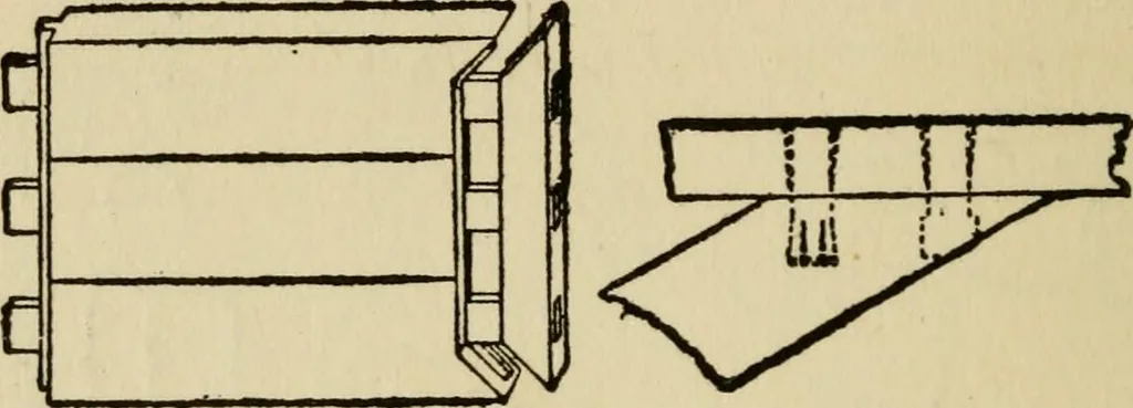 An illustration from Woodwork joints; how they are set out, how made and where used; with four hundred and thirty illustrations and a complete index of eleven hundred references, 1921, leaf 77