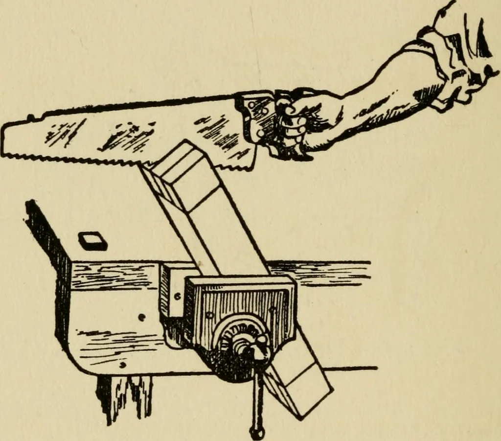 An illustration from Woodwork joints; how they are set out, how made and where used; with four hundred and thirty illustrations and a complete index of eleven hundred references, 1921, leaf 81