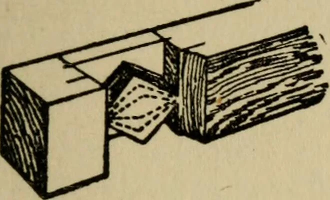 An illustration from Woodwork joints; how they are set out, how made and where used; with four hundred and thirty illustrations and a complete index of eleven hundred references, 1921, leaf 86
