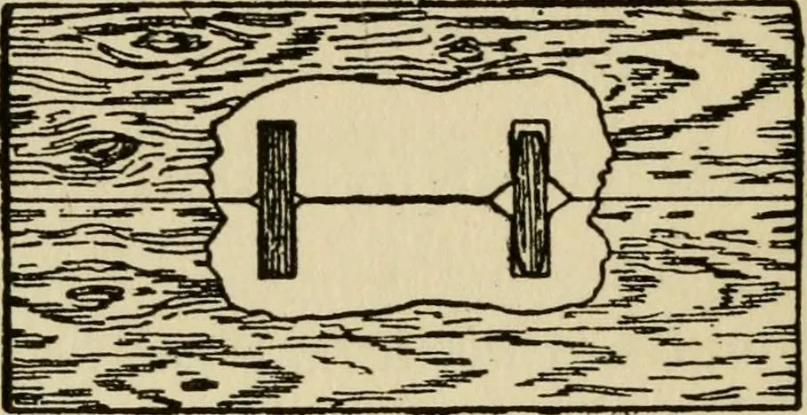 An illustration from Woodwork joints; how they are set out, how made and where used; with four hundred and thirty illustrations and a complete index of eleven hundred references, 1921, leaf 91