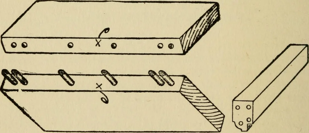 An illustration from Woodwork joints; how they are set out, how made and where used; with four hundred and thirty illustrations and a complete index of eleven hundred references, 1921, leaf 93