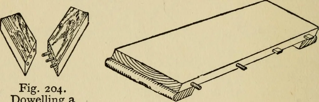 An illustration from Woodwork joints; how they are set out, how made and where used; with four hundred and thirty illustrations and a complete index of eleven hundred references, 1921, leaf 95