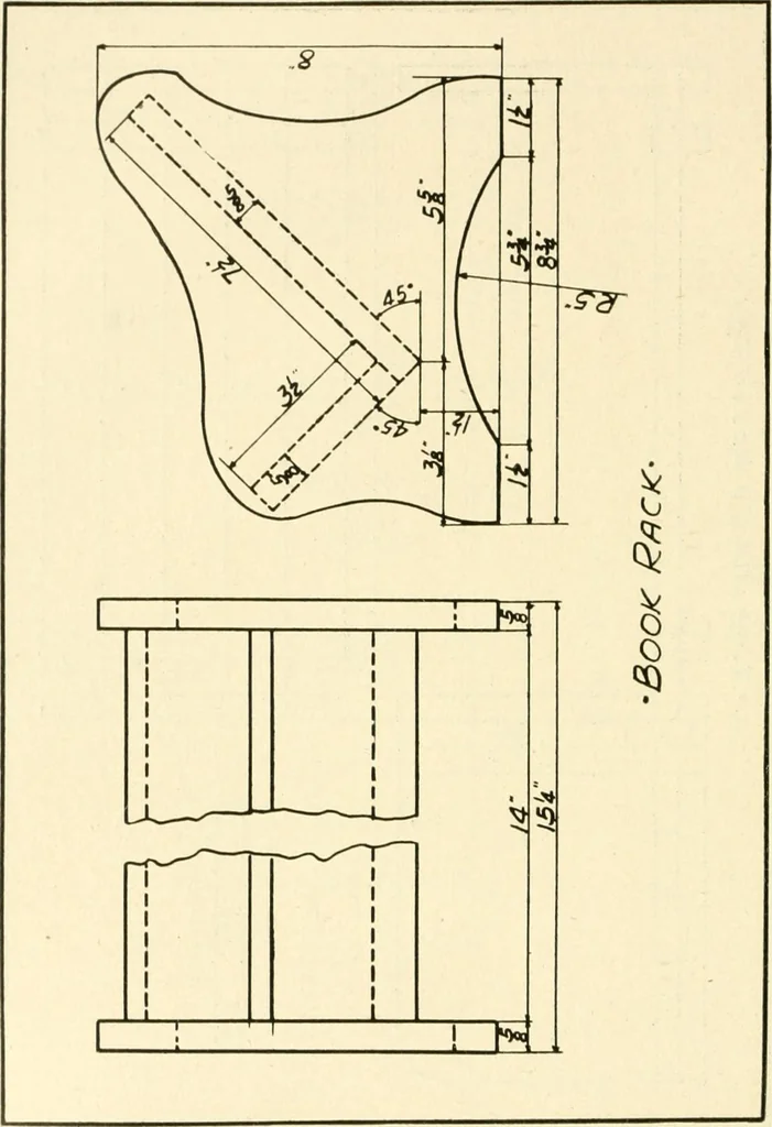An illustration from Woodwork and mechanical drawing, 1914, leaf 103