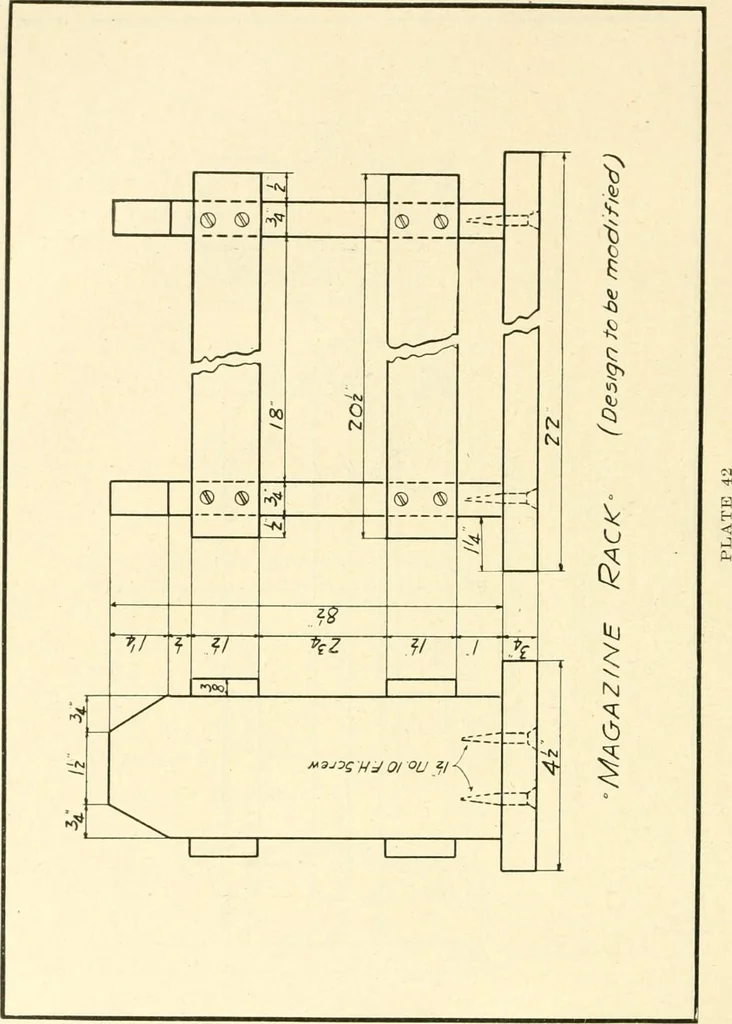 An illustration from Woodwork and mechanical drawing, 1914, leaf 105