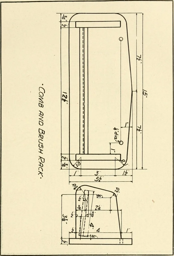 An illustration from Woodwork and mechanical drawing, 1914, leaf 108