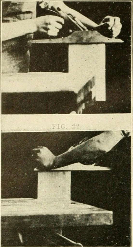 An illustration from Woodwork and mechanical drawing, 1914, leaf 17