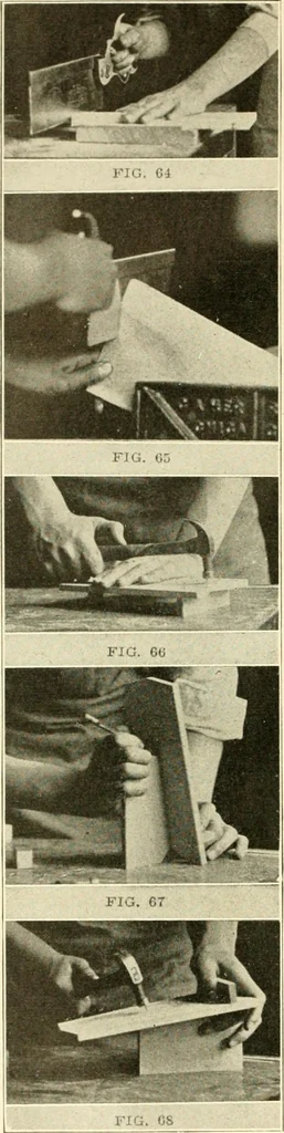 An illustration from Woodwork and mechanical drawing, 1914, leaf 31